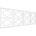 Ekena Millwork Set of Four Panels for 94 1/2"W x 32 1/4"H Lakewood Fretwork Wainscot Wall Paneling WPKP16X01X47LWD